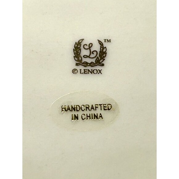 Lenox Floral Porcelain Dish Raised Butterfly Gold rim Trinket Candy Bowl Holiday - Picture 5 of 6